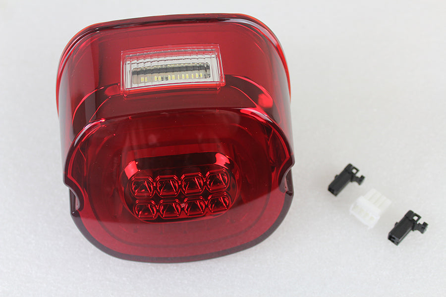 33-1640 - Red Lens Tail Lamp with LED Turn Signals by V-Twin