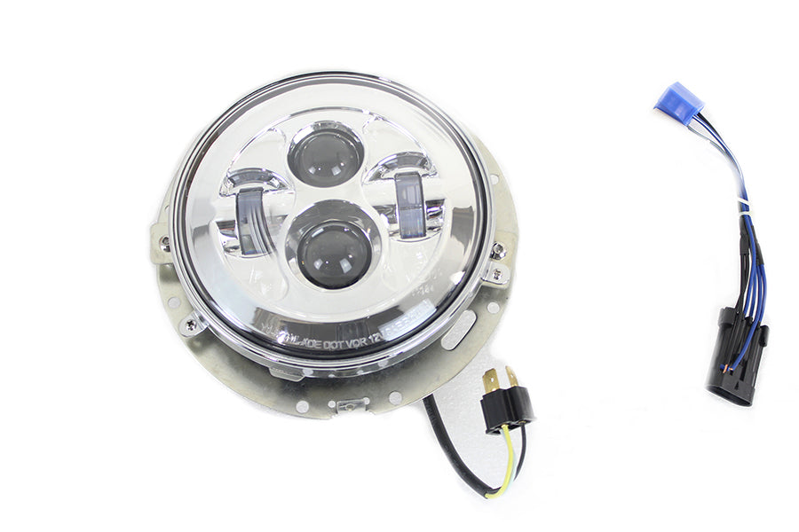 33-1643 - 7  LED Headlamp Assembly Chrome by Wyatt Gatling