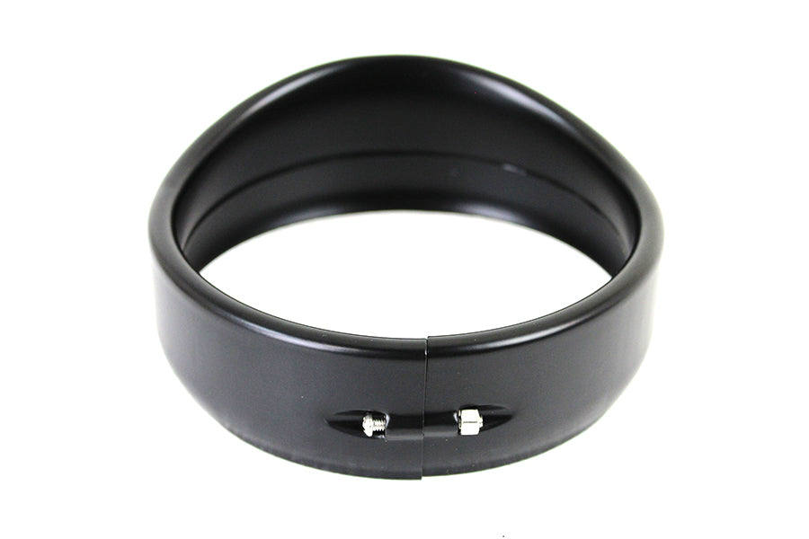 33-1688 - 5-3/4  Visor Style Headlamp Trim Ring Black by Wyatt Gatling