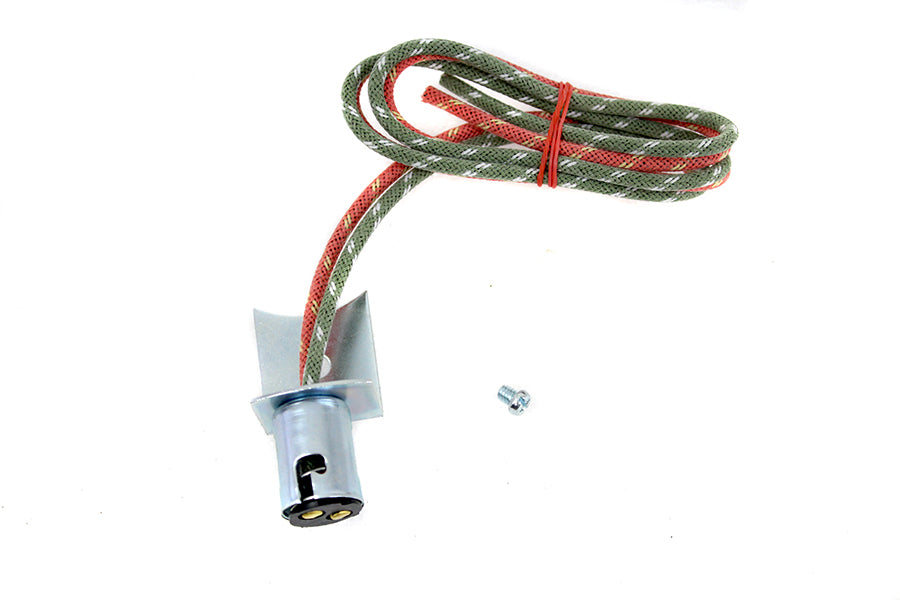 33-1694 - Tombstone Tail Lamp Socket and Bracket by V-Twin
