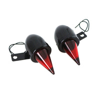 Torpedo Bullet Lamp Set Black with Brackets