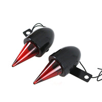 Torpedo Bullet Lamp Set Black with Brackets