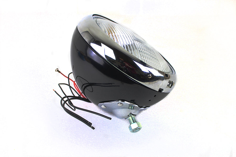 33-1768 - 7  6 Volt LED Headlamp Black by V-Twin