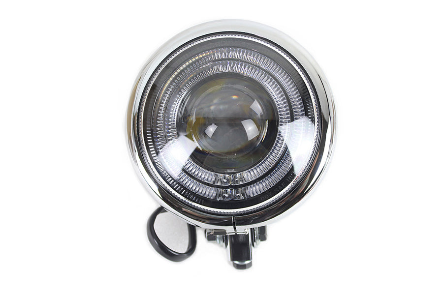 33-1771 - 5-3/4  Bates Style LED Headlamp Chrome by Wyatt Gatling