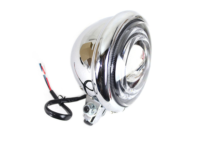 33-1771 - 5-3/4  Bates Style LED Headlamp Chrome by Wyatt Gatling
