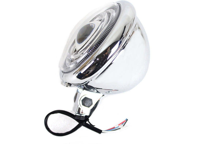 33-1771 - 5-3/4  Bates Style LED Headlamp Chrome by Wyatt Gatling