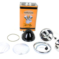 33-1785 - 6-1/2  Spring Fork H-4/LED Headlamp Unit Black by V-Twin