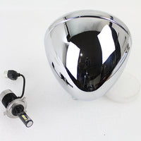 33-1787 - 6-1/2  Spring Fork H-4/LED Headlamp Unit Chrome by V-Twin