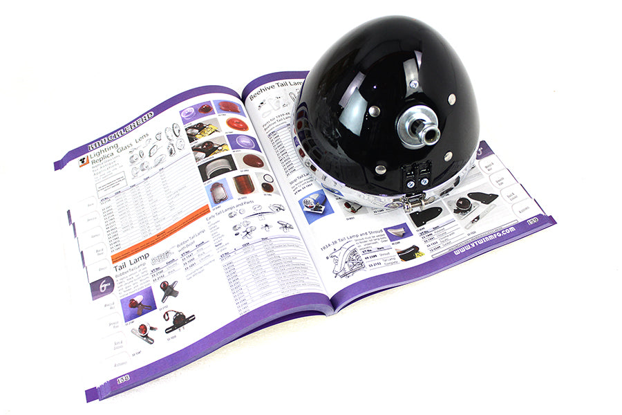 33-1793 - 6 Volt LED Spring Fork Headlamp Black by V-Twin