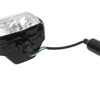 12 Volt Chopper Rectangular Headlamp Black