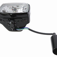 12 Volt Chopper Rectangular Headlamp Black