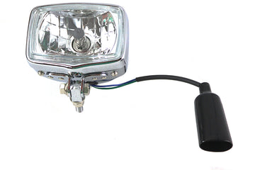 12 Volt Chopper Rectangular Headlamp Chrome