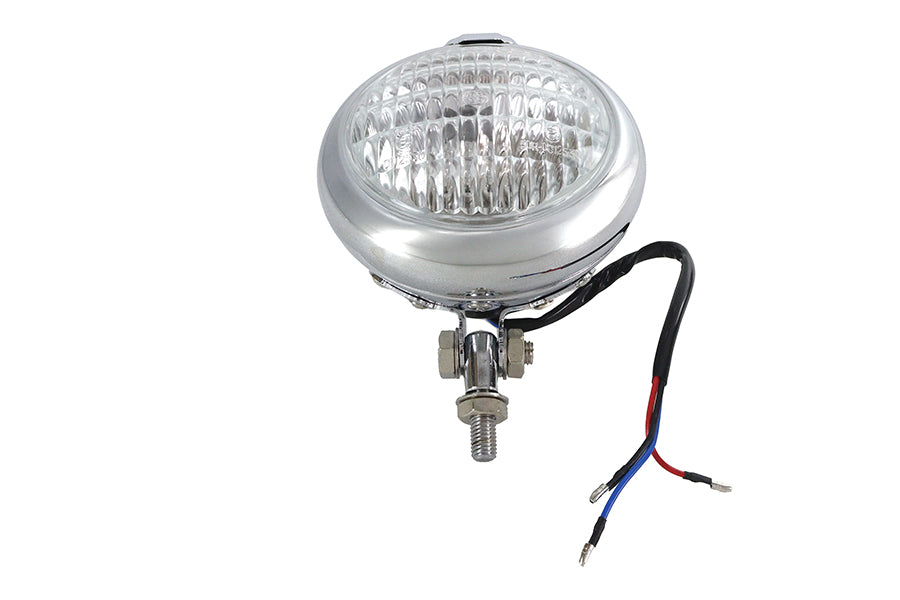 33-1827 - 4-1/2 inch Bates Style Headlamp Chrome by V-Twin