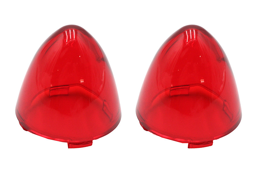 33-1835 - Bullistic Turn Signal Lenses Red by V-Twin