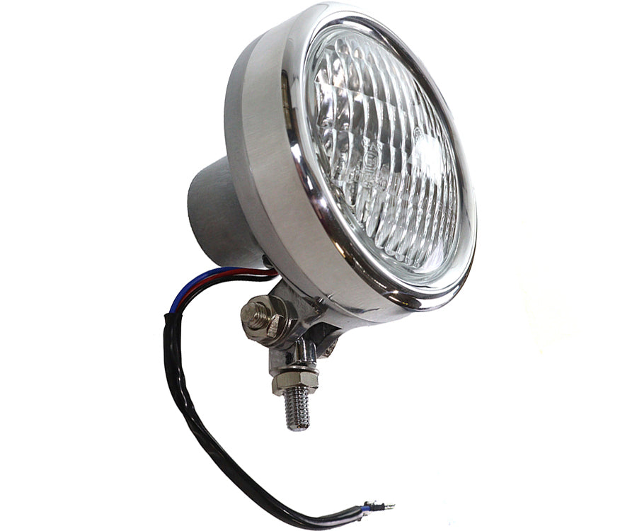33-1837 - 4 inch Retro Headlamp Polished by V-Twin