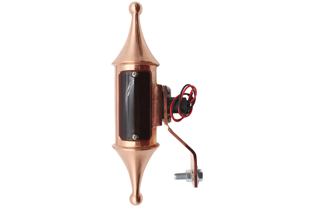 33-1889 - Finch Pawn Lamp Copper Red Lens by V-Twin