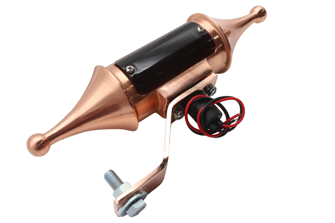 33-1889 - Finch Pawn Lamp Copper Red Lens by V-Twin