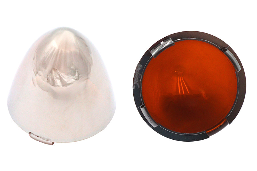 33-1893 - Bullistic Turn Signal Lenses Amber by V-Twin