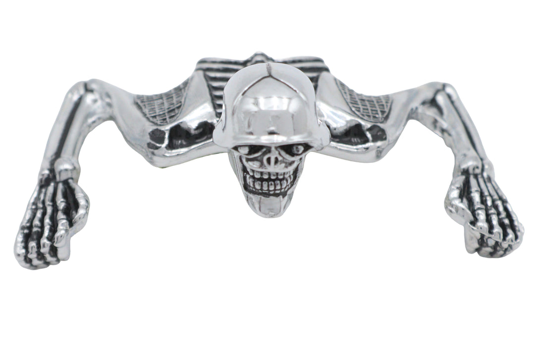 33-1932 - Skull Style Ornament Chrome by Wyatt Gatling