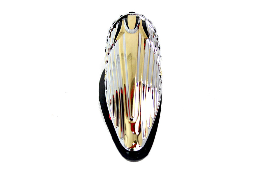 33-1945 - Indian Head Fender Ornament Chrome and Gold by V-Twin