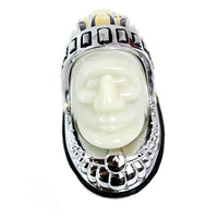 33-1945 - Indian Head Fender Ornament Chrome and Gold by V-Twin