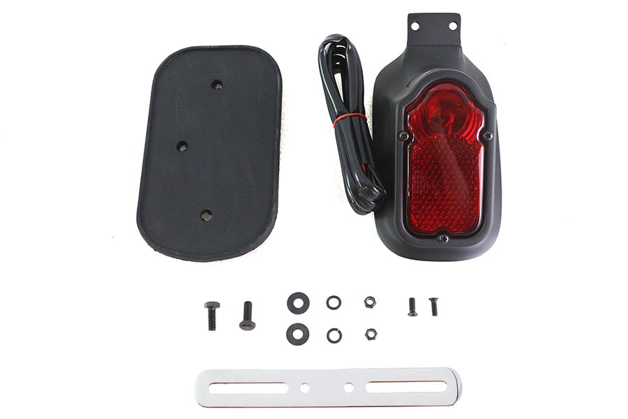 33-1973 - Matte Black Tombstone Style Tail Lamp Assembly by Wyatt Gatling