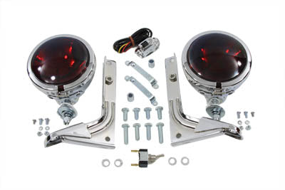 33-1993 - Red Pursuit Spotlamp Kit by V-Twin