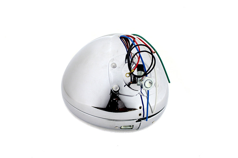 33-2266 - 7  6 Volt LED Glide Headlamp Chrome by V-Twin