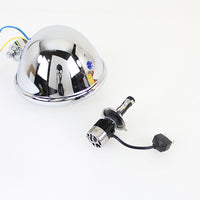 33-2280 - 5-3/4  Bates Style 12 Volt LED Headlamp Chrome by V-Twin