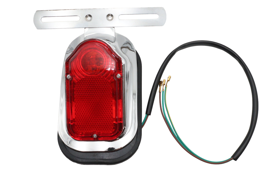 33-2282 - FLSTS Replica Tombstone Tail Lamp Chrome by V-Twin