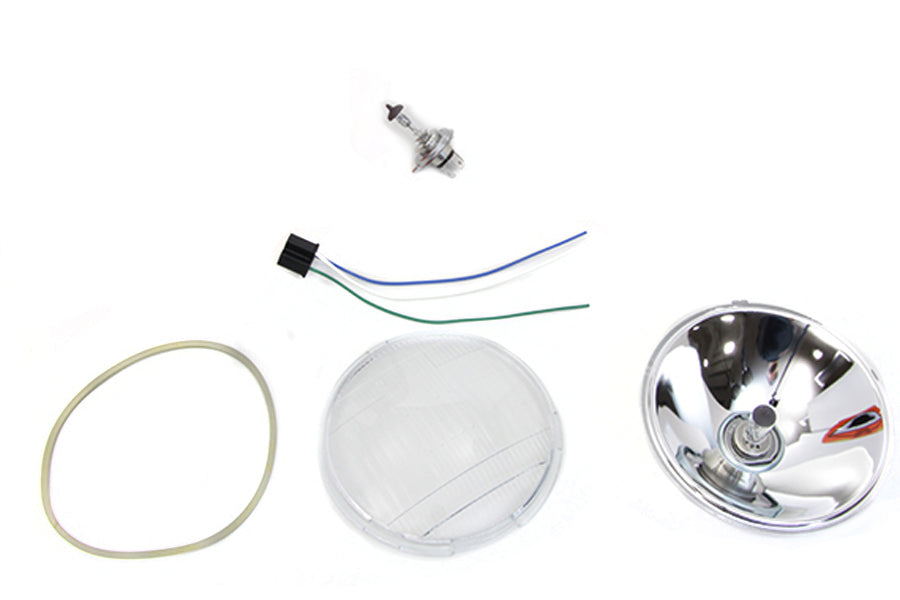 33-2352 - Retro Spring Fork Headlamp H-4 Bulb Kit by V-Twin