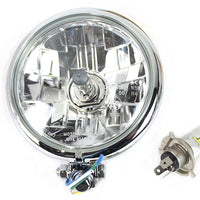 33-2355 - 5-3/4  Bates Style 6 Volt LED Headlamp Chrome by V-Twin