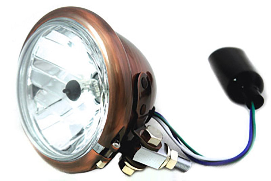 33-4073 - 4-1/2  Round Headlamp Copper by Wyatt Gatling