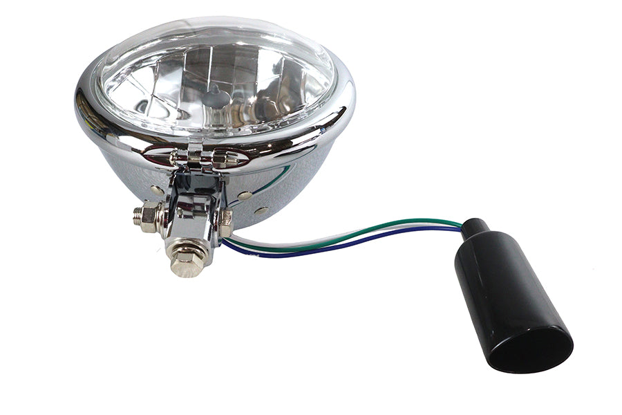 33-4075 - 5-3/4 inch Round Headlamp Chrome by Wyatt Gatling