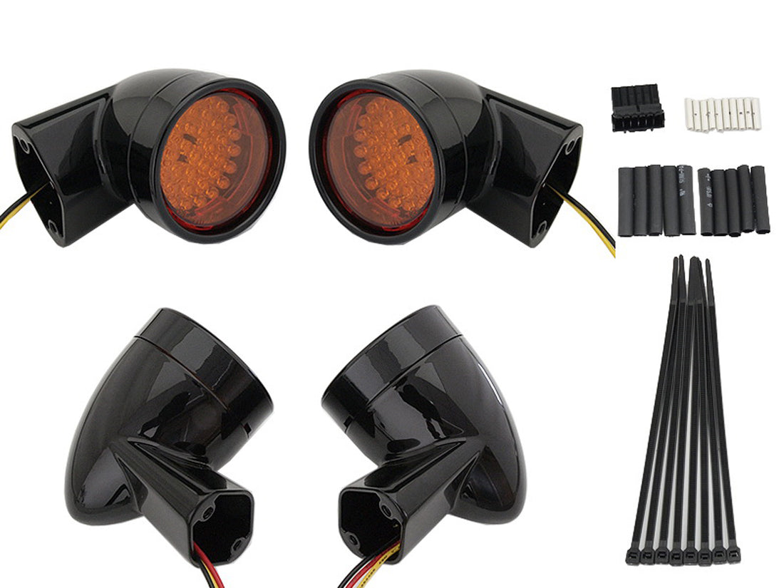 33-5004 - Black Revox Bullet Style LED Turn Signal Lamp Kit by Wyatt Gatling