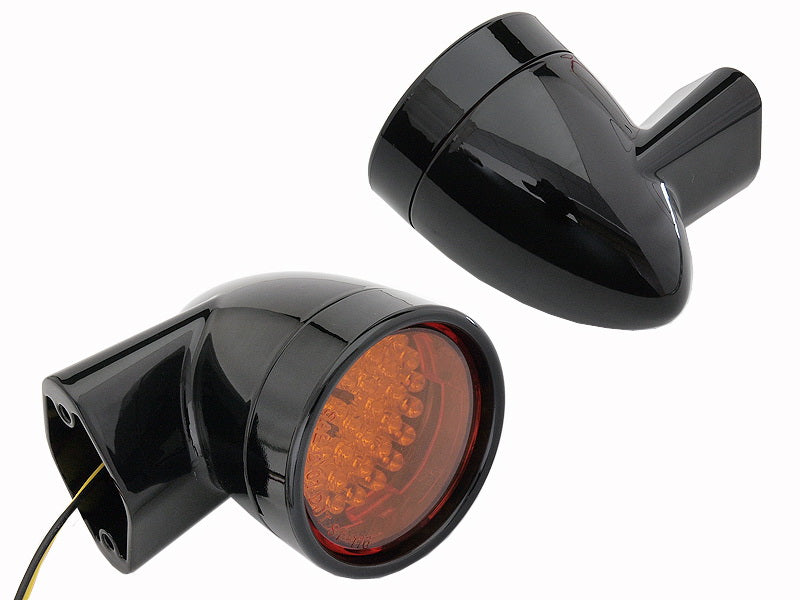 33-5006 - Black Revox Bullet Style LED Rear Turn Signal Set by Wyatt Gatling