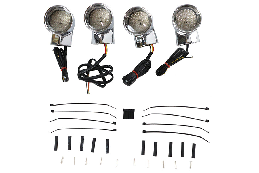 33-5007 - Chrome Revox Bullet Style LED Turn Signal Lamp Kit by Wyatt Gatling