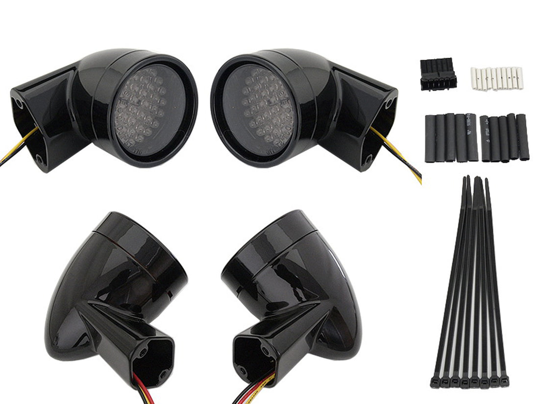 33-5010 - Black Revox Bullet Style LED Turn Signal Lamp Kit by Wyatt Gatling