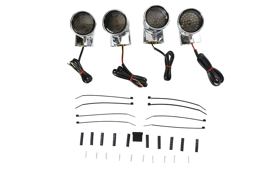 33-5013 - Chrome Revox Bullet LED Turn Signal Lamp Kit by Wyatt Gatling