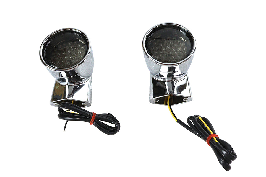 33-5015 - Chrome Revox Bullet Style LED Rear Turn Signal Set by Wyatt Gatling