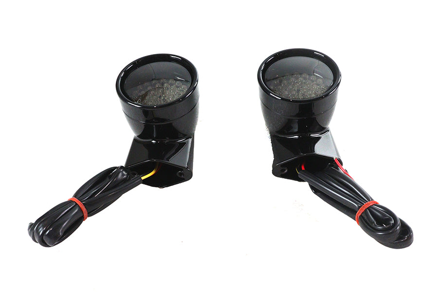 33-5017 - Black Revox Bullet Style LED Front Turn Signal Set by Wyatt Gatling