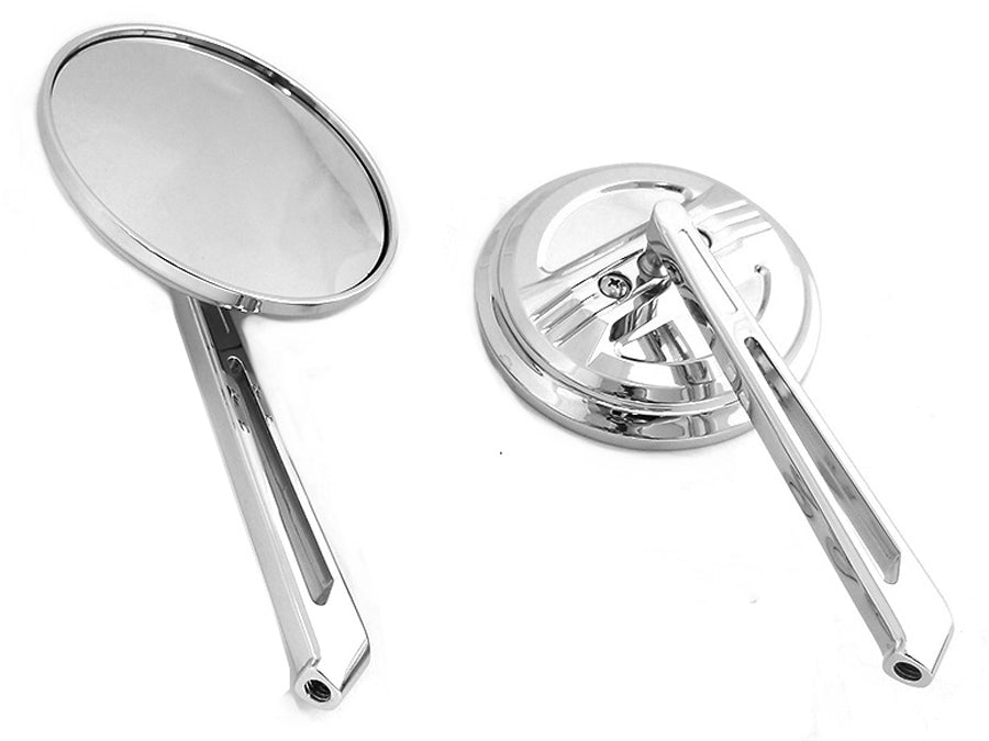 34-0016 - Air Flow Mirror Set with Straight Billet Stems by Wyatt Gatling