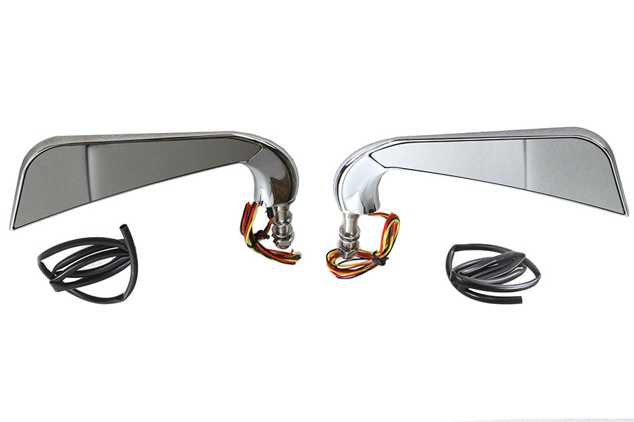 34-0022 - Evil Eye Mirror Set with Billet Stems by Wyatt Gatling