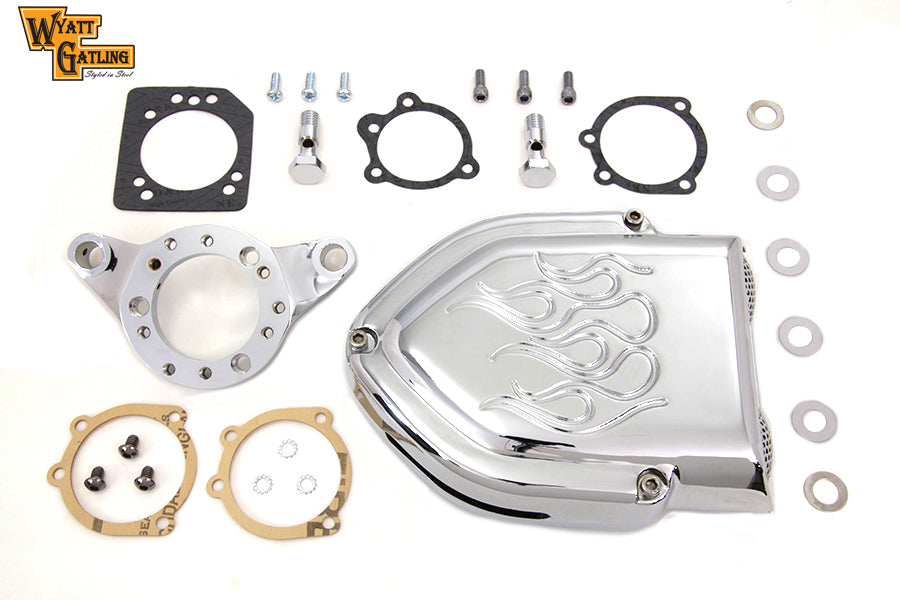 34-0061 - Chrome Wyatt Gatling Air Cleaner Kit by Wyatt Gatling