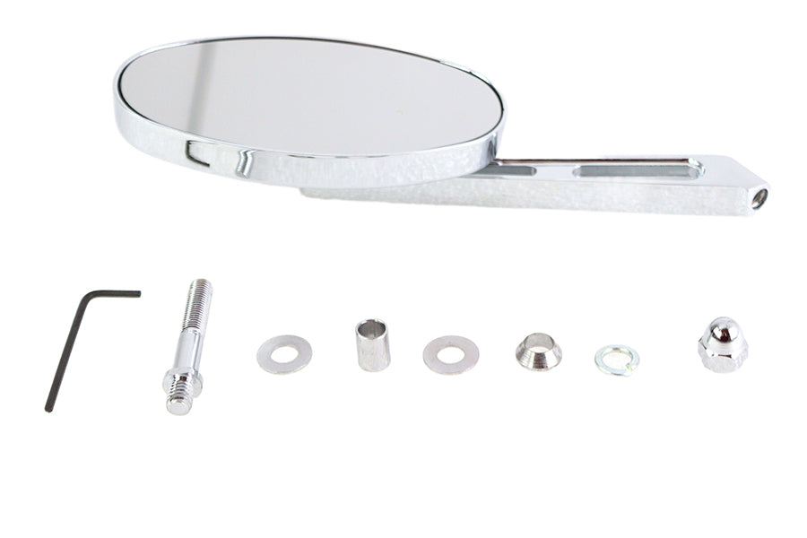 34-0158 - Cateye Mirror with Billet Girder Stem Chrome by V-Twin