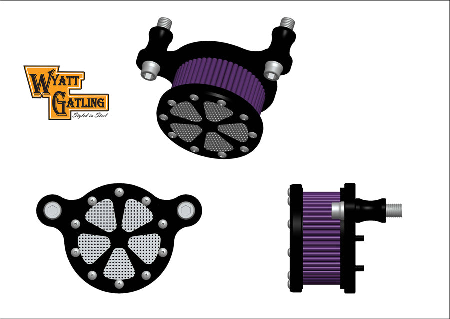 34-0242 - Wyatt Gatling Air Cleaner Kit Chrome by Wyatt Gatling