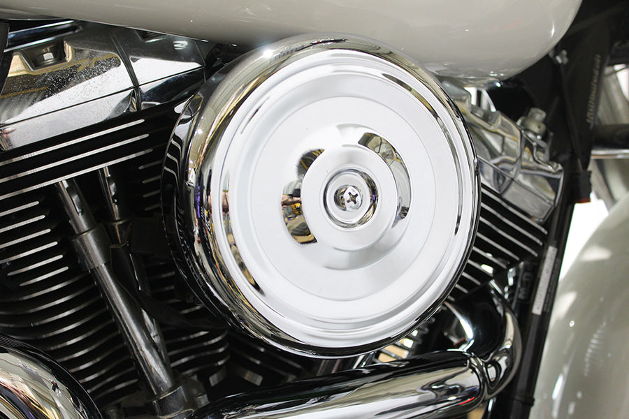 34-0265 - 8  Round Air Cleaner Kit Chrome by Wyatt Gatling