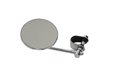 34-0306 - 4 inch Round Mirror with Clamp On Stem Chrome by Wyatt Gatling