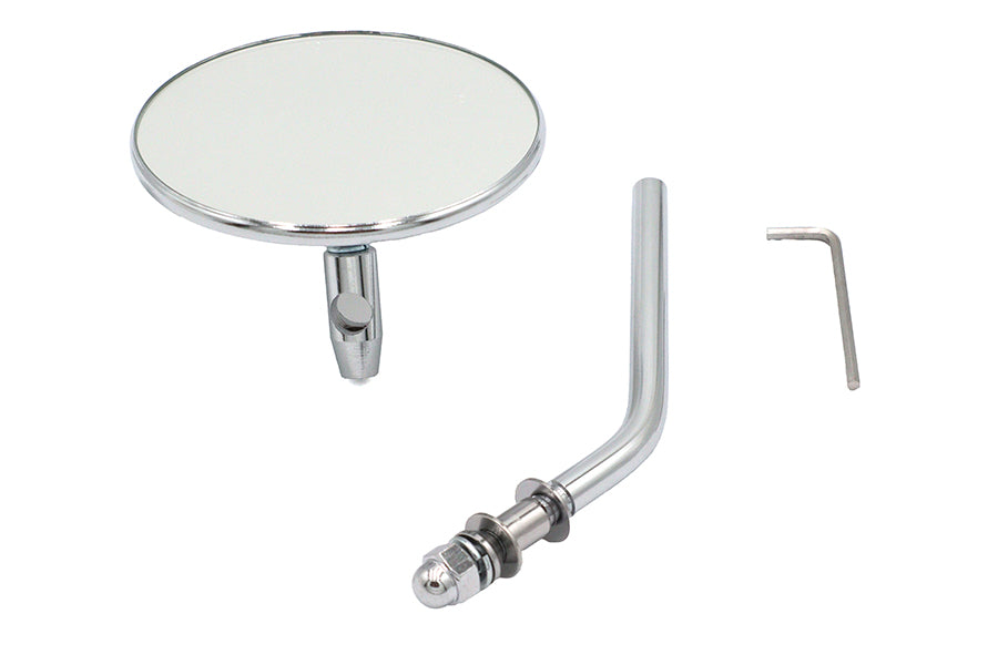 34-0312 - Chrome 4  Round Mirror with Stud Stems by Wyatt Gatling