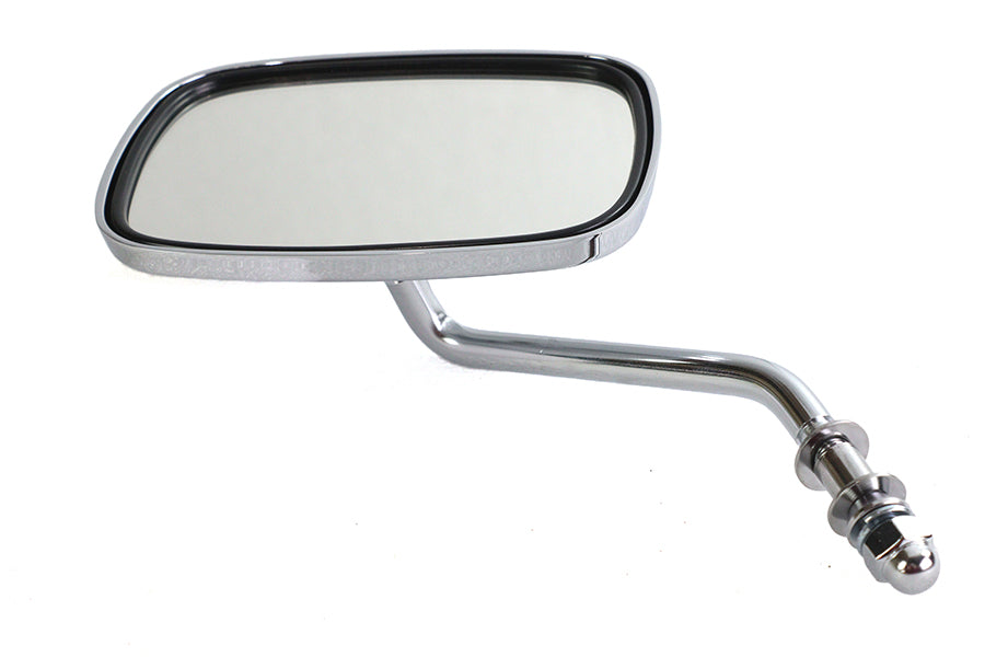 34-0319 - Chrome Replica Swivel Mirror with Short Billet Stem by Wyatt Gatling